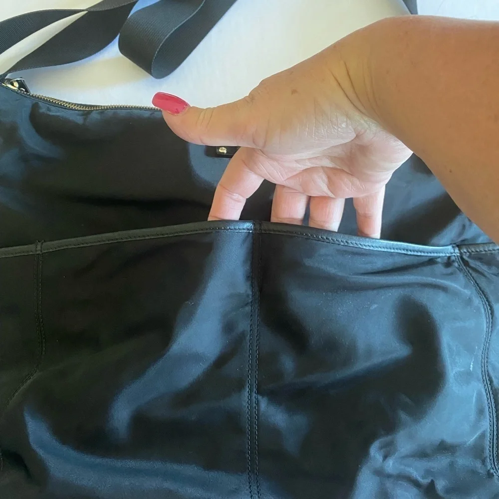 kate spade black nylon diaper bag